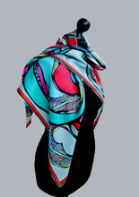 Boomerang Blue Silk Scarf