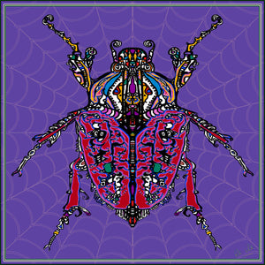 Purple Beetle Cushion