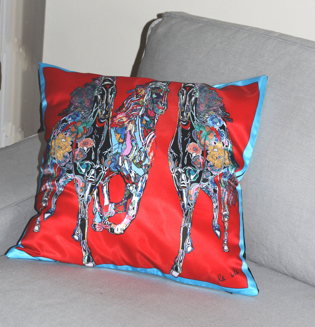 Red Gallop Cushion